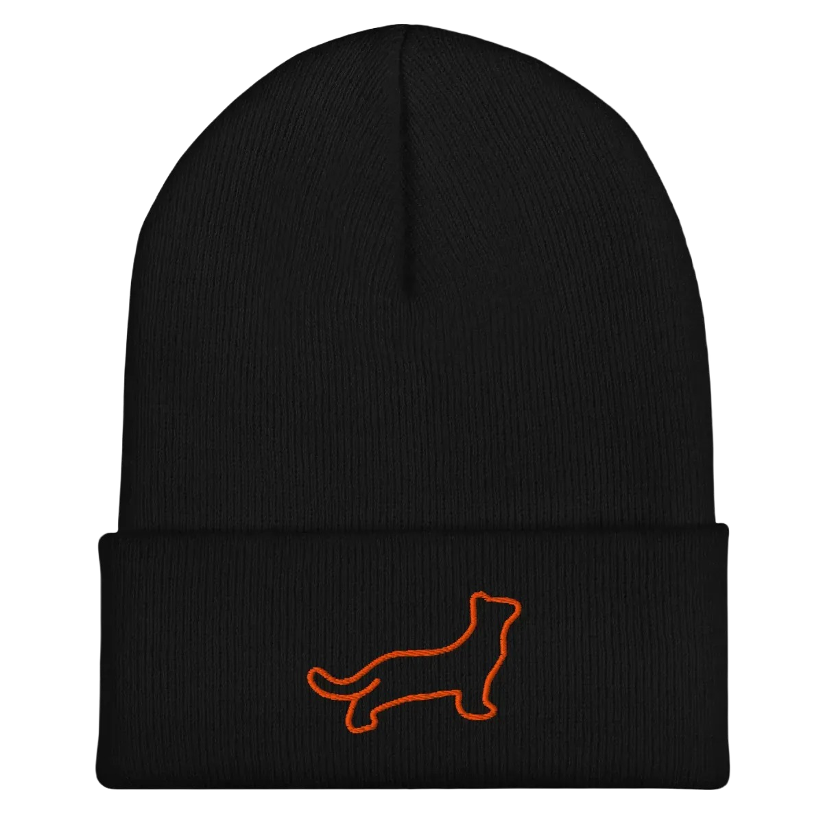 Black Cat Embroidered Beanie
