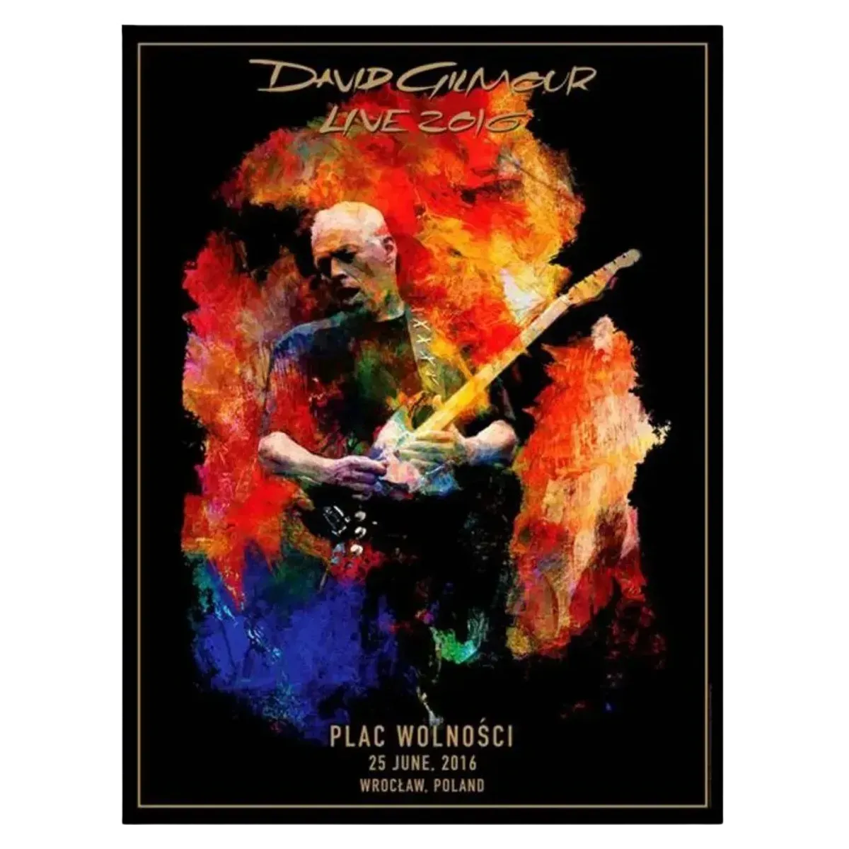 Live 2016 Wroclaw Poland Lithograph – David Gilmour