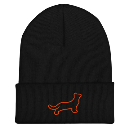 Black Cat Embroidered Beanie