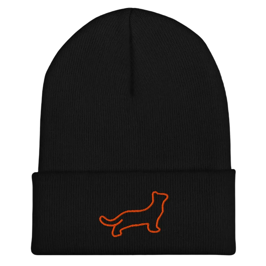 Black Cat Embroidered Beanie