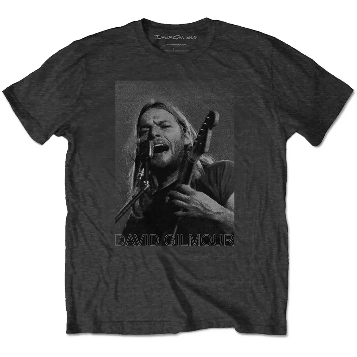 David Gilmour On Microphone Half-Tone Unisex T-Shirt