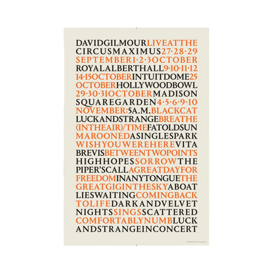 Luck and Strange in Concert Text Poster (12"x18")