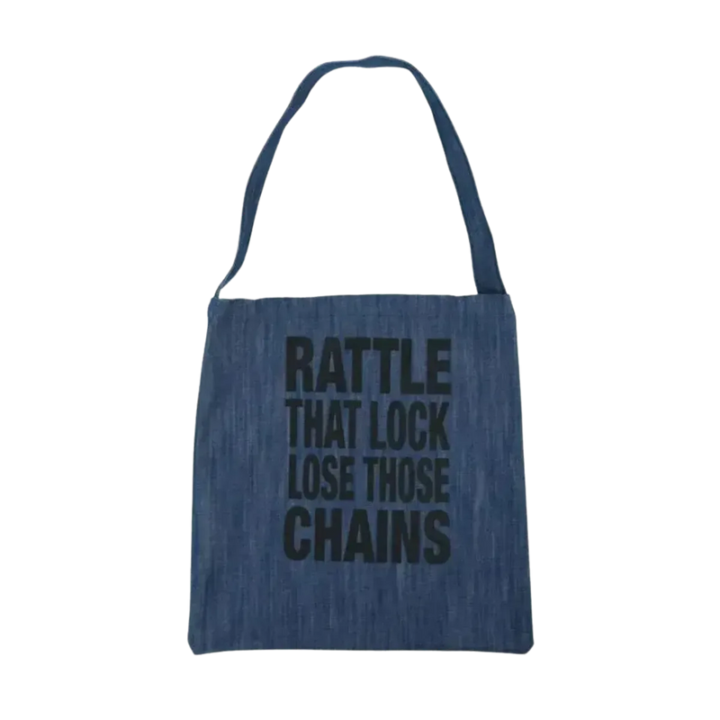 Rattle That Lock Denim Tote Bag